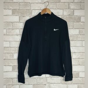 Nike Women's Quarter Zip Black Sweater Size M